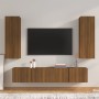 Set de muebles para TV 4 pzas madera contrachapada marrón roble de , Muebles TV - Ref: Foro24-3114205, Precio: 172,95 €, Desc...
