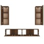 Set de muebles para TV 4 pzas madera contrachapada marrón roble de , Muebles TV - Ref: Foro24-3114205, Precio: 172,95 €, Desc...