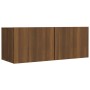 Set de muebles para TV 4 pzas madera contrachapada marrón roble de , Muebles TV - Ref: Foro24-3114205, Precio: 172,95 €, Desc...