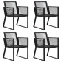 Juego de comedor de jardín 5 piezas ratán PVC negro de , Conjuntos de jardín - Ref: Foro24-3156544, Precio: 418,43 €, Descuen...