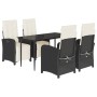 Set de muebles jardín 5 pzas con cojines ratán sintético negro de , Conjuntos de jardín - Ref: Foro24-3212516, Precio: 674,90...