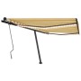Toldo manual retráctil con LED amarillo y blanco 450x300 cm de , Toldos - Ref: Foro24-3069763, Precio: 539,68 €, Descuento: %