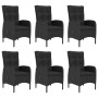 Set de comedor de jardín de 7 piezas negro de vidaXL, Conjuntos de jardín - Ref: Foro24-3067868, Precio: 959,54 €, Descuento: %