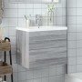 Mueble de baño con lavabo integrado gris Sonoma de , Tocadores de baño - Ref: Foro24-3278774, Precio: 209,50 €, Descuento: %