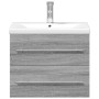 Mueble de baño con lavabo integrado gris Sonoma de , Tocadores de baño - Ref: Foro24-3278774, Precio: 209,50 €, Descuento: %