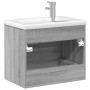 Mueble de baño con lavabo integrado gris Sonoma de , Tocadores de baño - Ref: Foro24-3278774, Precio: 209,50 €, Descuento: %
