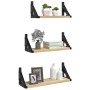 Estantes de pared 3 pzas madera de ingeniería roble Sonoma de , Estantes y estanterías - Ref: Foro24-836319, Precio: 23,60 €,...