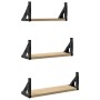 Estantes de pared 3 pzas madera de ingeniería roble Sonoma de , Estantes y estanterías - Ref: Foro24-836319, Precio: 23,60 €,...