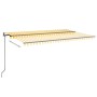 Toldo retráctil automático amarillo y blanco 500x300 cm de , Toldos - Ref: Foro24-3069148, Precio: 460,53 €, Descuento: %