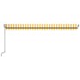 Toldo retráctil automático amarillo y blanco 500x300 cm de , Toldos - Ref: Foro24-3069148, Precio: 460,53 €, Descuento: %