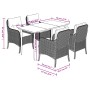 Set de muebles jardín 5 pzas con cojines ratán sintético negro de , Conjuntos de jardín - Ref: Foro24-3211908, Precio: 507,89...