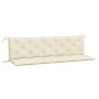 Cojines de banco de jardín 2 uds blanco crema 180x50x7 cm de , Cojines para sillas y sofás - Ref: Foro24-361718, Precio: 70,4...