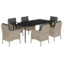 Set comedor jardín 7 pzas y cojines ratán sintético gris claro de , Conjuntos de jardín - Ref: Foro24-3211995, Precio: 791,28...