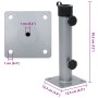 Base de sombrilla para mástil Ø38/48 mm acero plateado de , Bases para sombrillas - Ref: Foro24-4003374, Precio: 19,31 €, Des...