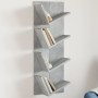 Estantería de pared 4 niveles gris hormigón 33x16x90 cm de , Estantes y estanterías - Ref: Foro24-840719, Precio: 38,80 €, De...