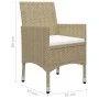 Juego de comedor para jardín de 5 piezas beige de vidaXL, Conjuntos de jardín - Ref: Foro24-3067763, Precio: 412,80 €, Descue...