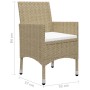 Juego de comedor para jardín de 5 piezas beige de vidaXL, Conjuntos de jardín - Ref: Foro24-3067763, Precio: 414,90 €, Descue...