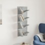 Estantería de pared 4 niveles gris hormigón 33x16x90 cm de , Estantes y estanterías - Ref: Foro24-840719, Precio: 38,80 €, De...