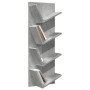 Estantería de pared 4 niveles gris hormigón 33x16x90 cm de , Estantes y estanterías - Ref: Foro24-840719, Precio: 38,80 €, De...
