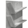 Estantería de pared 4 niveles gris hormigón 33x16x90 cm de , Estantes y estanterías - Ref: Foro24-840719, Precio: 38,80 €, De...