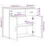 Aparadores 2 unidades madera de ingeniería negro 79x38x80 cm de , Aparadores - Ref: Foro24-3276617, Precio: 211,58 €, Descuen...