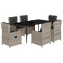 Set comedor jardín 7 pzas y cojines ratán sintético gris claro de , Conjuntos de jardín - Ref: Foro24-3262900, Precio: 793,80...
