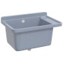 Fregadero lavabo de pared resina gris 60x40x28 cm de , Fregaderos - Ref: Foro24-4002798, Precio: 86,08 €, Descuento: %