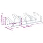 Soporte para 6 bicicletas suelo independiente acero galvanizado de , Bases y soportes para almacenar bicicletas - Ref: Foro24...