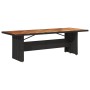 Mesa de jardín superficie madera acacia ratán negro 240x90x75cm de , Mesas de jardín - Ref: Foro24-365595, Precio: 308,08 €, ...