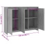 Aparador de madera de ingeniería gris Sonoma 102x33x75 cm de , Aparadores - Ref: Foro24-813015, Precio: 102,89 €, Descuento: %