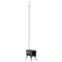 Estufa leña de tienda con chimenea patas plegables acero negro de , Chimeneas - Ref: Foro24-4005748, Precio: 142,49 €, Descue...