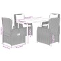 Set comedor de jardín 5 pzas cojines ratán sintético gris claro de , Conjuntos de jardín - Ref: Foro24-3262898, Precio: 583,8...