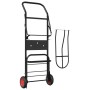 Carrito de silla de montar plegable acero negro de , Accesorios para riendas de caballos - Ref: Foro24-172502, Precio: 137,36...