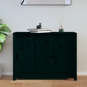 Aparador de madera maciza de pino negro 100x35x74 cm de , Aparadores - Ref: Foro24-814563, Precio: 153,48 €, Descuento: %