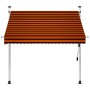 Toldo manual retráctil naranja y marrón 200 cm de , Toldos - Ref: Foro24-145836, Precio: 77,74 €, Descuento: %