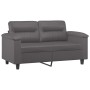 Juego de sofás con cojines 3 piezas cuero sintético gris de , Sofás - Ref: Foro24-3202369, Precio: 501,29 €, Descuento: %