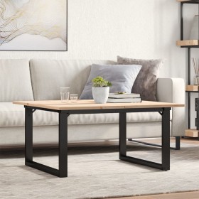 Mesa de centro marco O madera maciza pino y acero 80x80x45 cm de , Mesas de cocina y de comedor - Ref: Foro24-3282663, Precio...