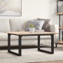 Mesa de centro marco O madera maciza pino y acero 80x80x45 cm de , Mesas de cocina y de comedor - Ref: Foro24-3282663, Precio...