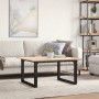 Mesa de centro marco O madera maciza pino y acero 80x80x45 cm de , Mesas de cocina y de comedor - Ref: Foro24-3282663, Precio...