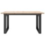Mesa de centro marco O madera maciza pino y acero 80x80x45 cm de , Mesas de cocina y de comedor - Ref: Foro24-3282663, Precio...