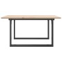 Mesa de centro marco O madera maciza pino y acero 80x80x45 cm de , Mesas de cocina y de comedor - Ref: Foro24-3282663, Precio...