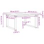 Mesa de centro marco O madera maciza pino y acero 80x80x45 cm de , Mesas de cocina y de comedor - Ref: Foro24-3282663, Precio...