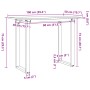 Mesa de comedor marco O madera maciza pino y acero 100x50x75cm de , Mesas de cocina y de comedor - Ref: Foro24-3282675, Preci...
