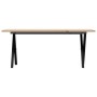 Mesa de centro marco X madera maciza pino y acero 110x40x45 cm de , Mesas de cocina y de comedor - Ref: Foro24-3282689, Preci...