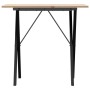 Mesa de comedor marco X madera maciza pino y acero 80x50x75 cm de , Mesas de cocina y de comedor - Ref: Foro24-3282694, Preci...