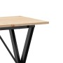 Mesa de comedor marco X madera maciza pino y acero 80x50x75 cm de , Mesas de cocina y de comedor - Ref: Foro24-3282694, Preci...