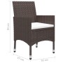 Juego de comedor para jardín de 5 piezas marrón de vidaXL, Conjuntos de jardín - Ref: Foro24-3067764, Precio: 403,47 €, Descu...