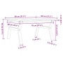 Mesa de centro marco Y madera maciza pino y acero 80x80x45 cm de , Mesas de cocina y de comedor - Ref: Foro24-3282707, Precio...