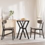 Mesa de comedor marco Y madera maciza pino y acero 50x50x75 cm de , Mesas de cocina y de comedor - Ref: Foro24-3282713, Preci...
