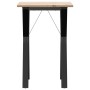 Mesa de comedor marco Y madera maciza pino y acero 50x50x75 cm de , Mesas de cocina y de comedor - Ref: Foro24-3282713, Preci...